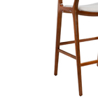 Banqueta Cyndi 53cm Madeira Maciça Com Braço | Factor Off Whi